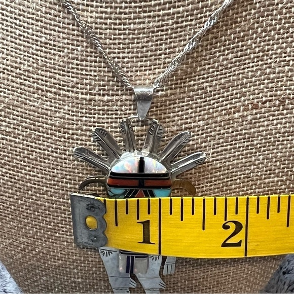Native American Sterling Kachina Pendant - Picture 4 of 8